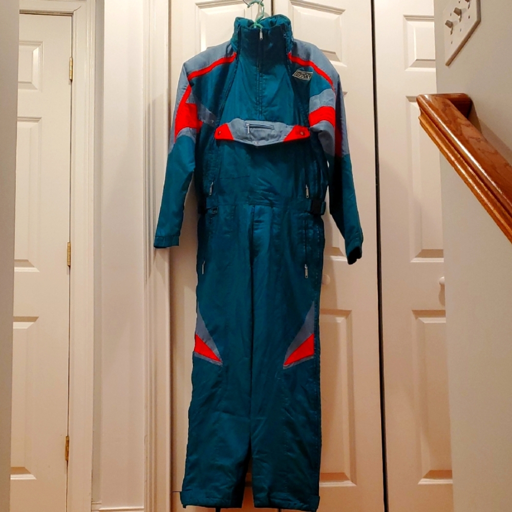 Rare Spyder Teal and Red Jacket Vintagr